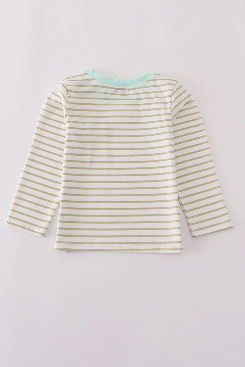 Khaki stripe top - Image 4