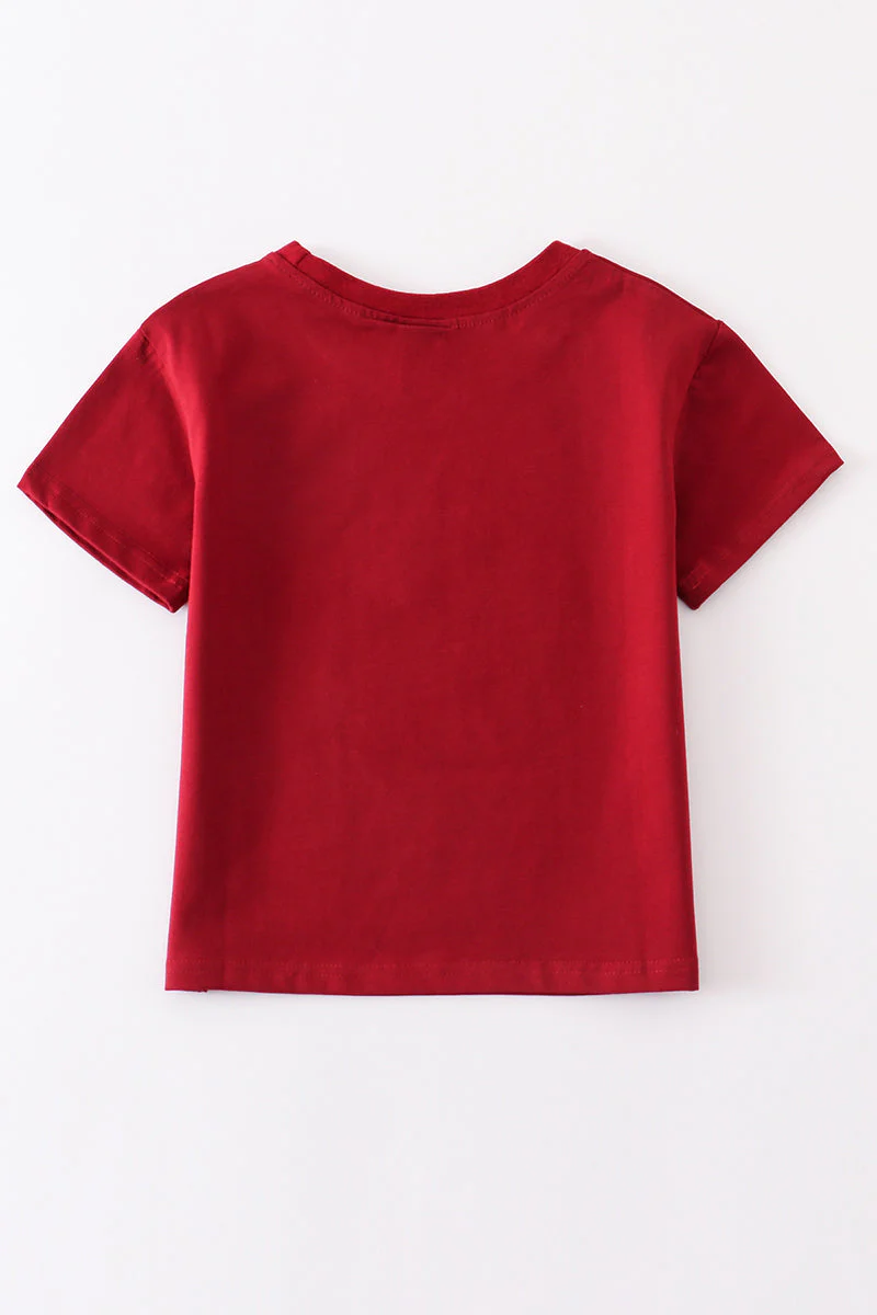 Maroon blank basic t-shirt Adult Kids and baby bubble - Image 10