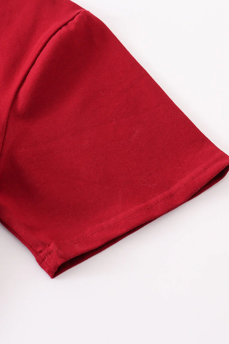 Maroon blank basic t-shirt Adult Kids and baby bubble - Image 13
