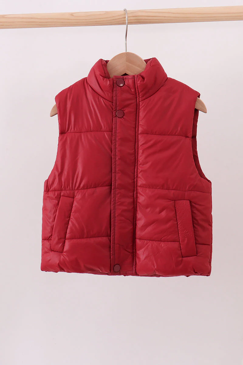 Maroon mom&me puffer vest - Image 2