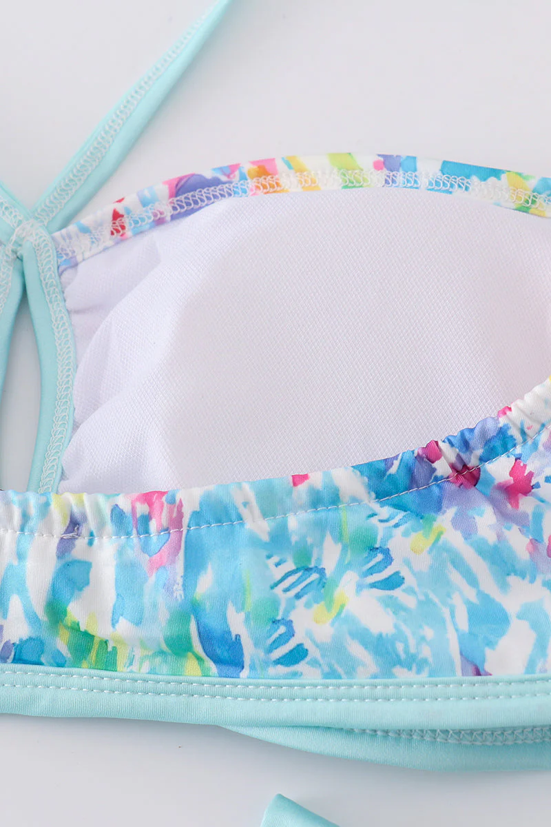 Mint rainbow splash mom bikini - Image 5