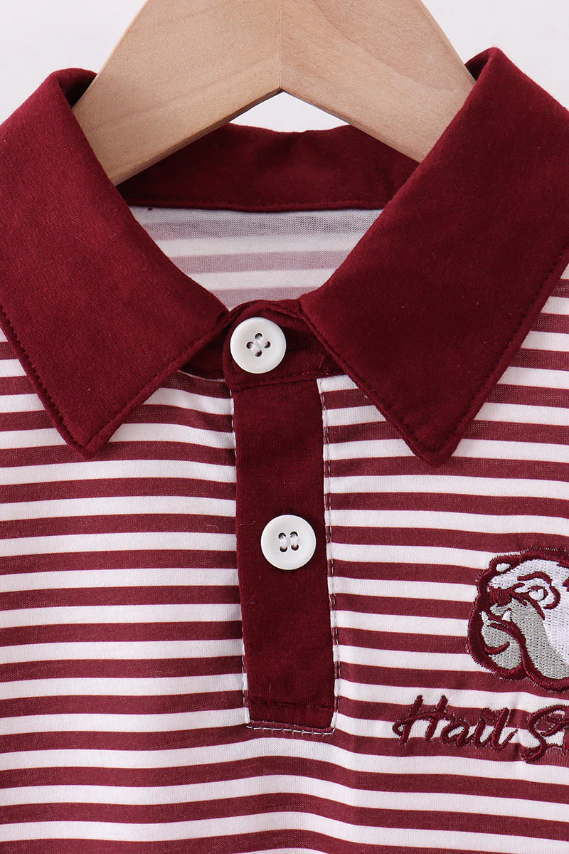 Mississippi Hail State embroidery stripe top - Image 2