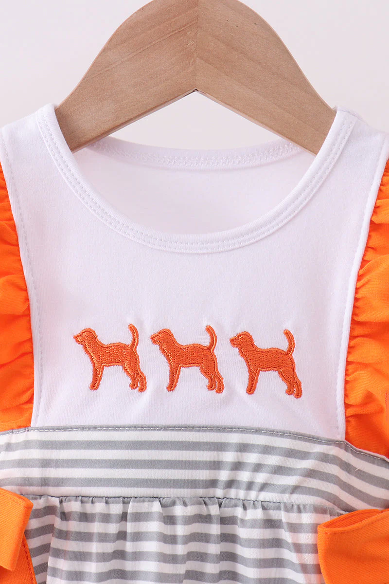 Orange Tennessee embroidery ruffle stripe bubble - Image 2