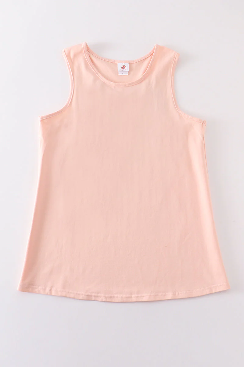 Peach blank basic kids teens adult tank top - Image 10