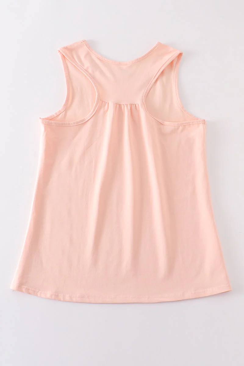 Peach blank basic kids teens adult tank top - Image 12