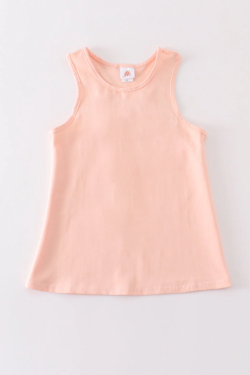 Peach blank basic kids teens adult tank top - Image 6