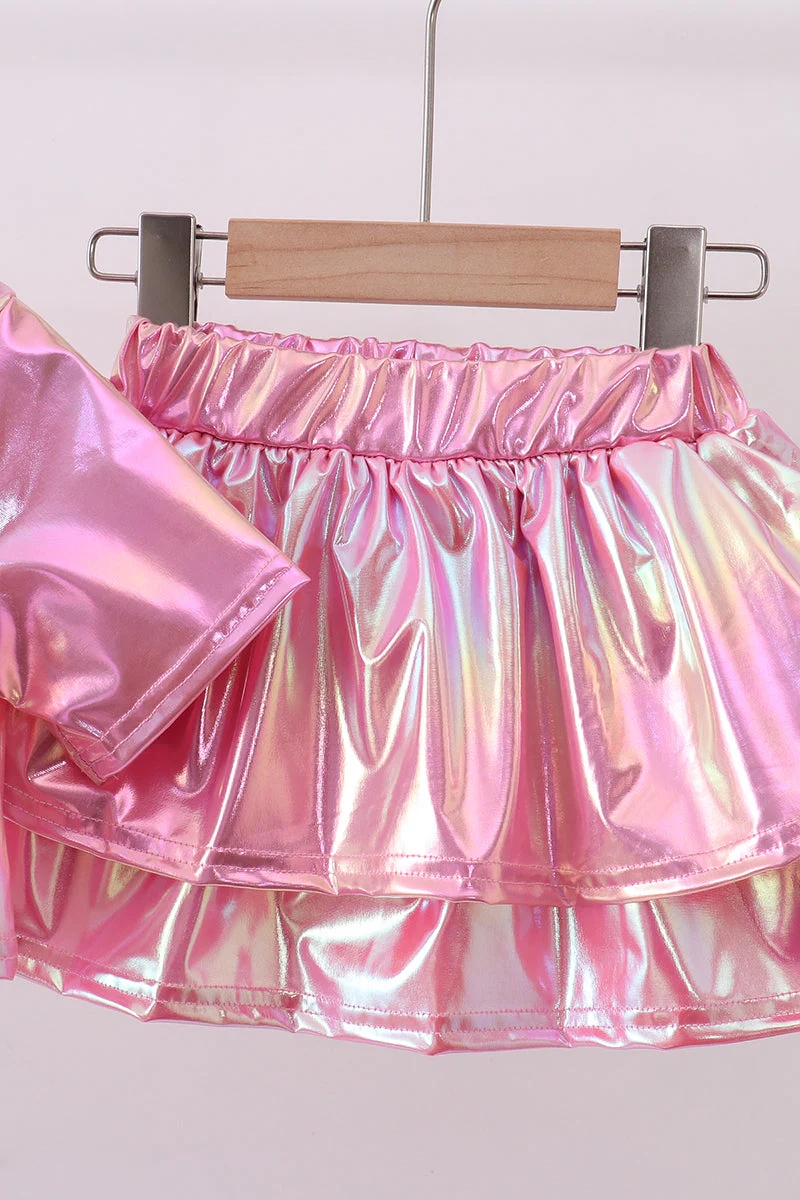 Pepper Pink sequin bow skort set - Image 3