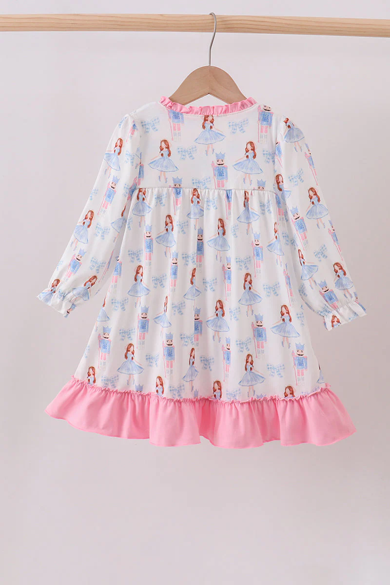 Pink bow nutcracker ruffle dress - Image 5