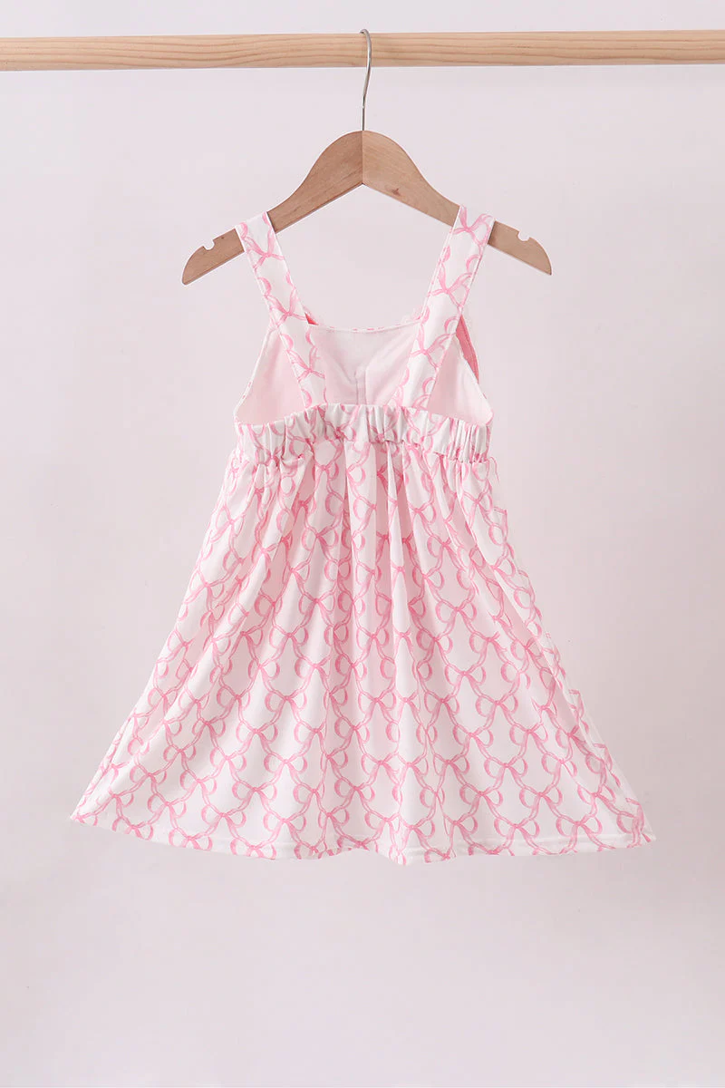 Pink bow ruffle dress - Image 2