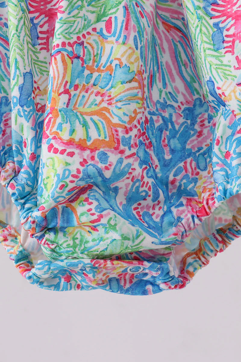 Pink character smocked ruffle bubble - Image 3