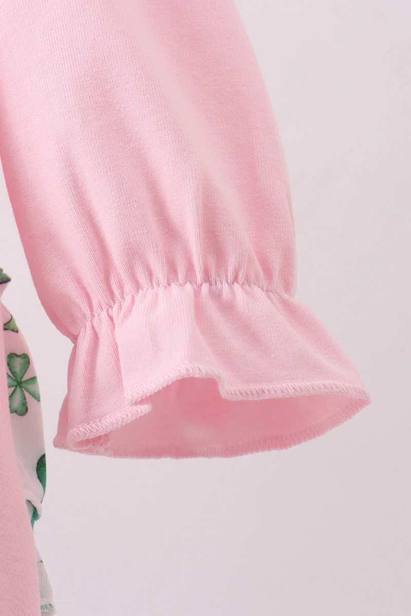 Pink clover glitter ruffle bubble - Image 3