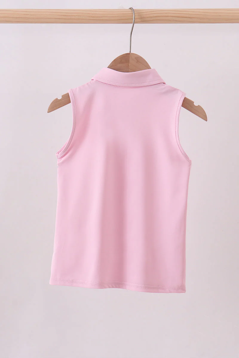 Pink everyday Knit Collared Tank - Image 5