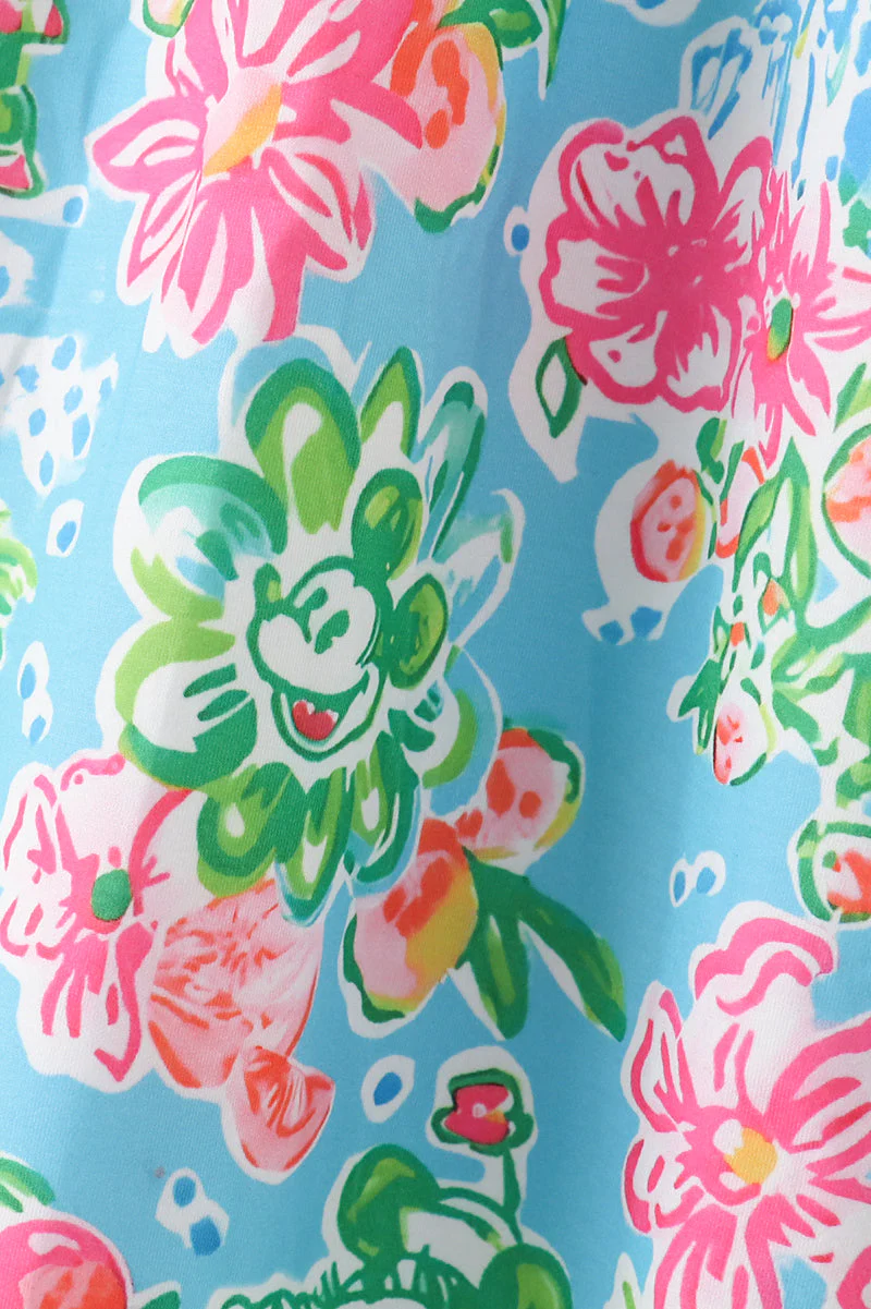 Pink floral character print mom dress - Image 3