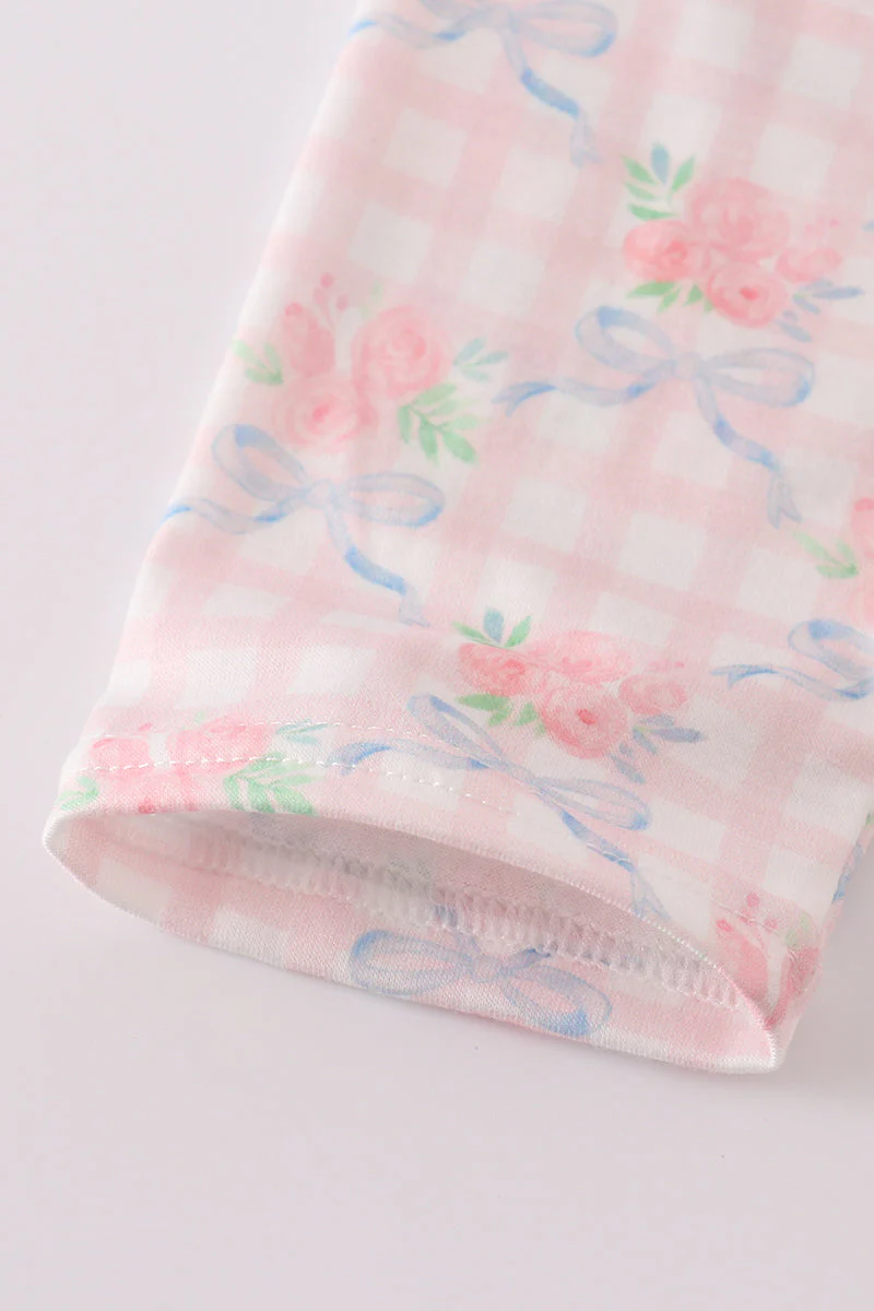 Pink floral print ruffle dress - Image 4