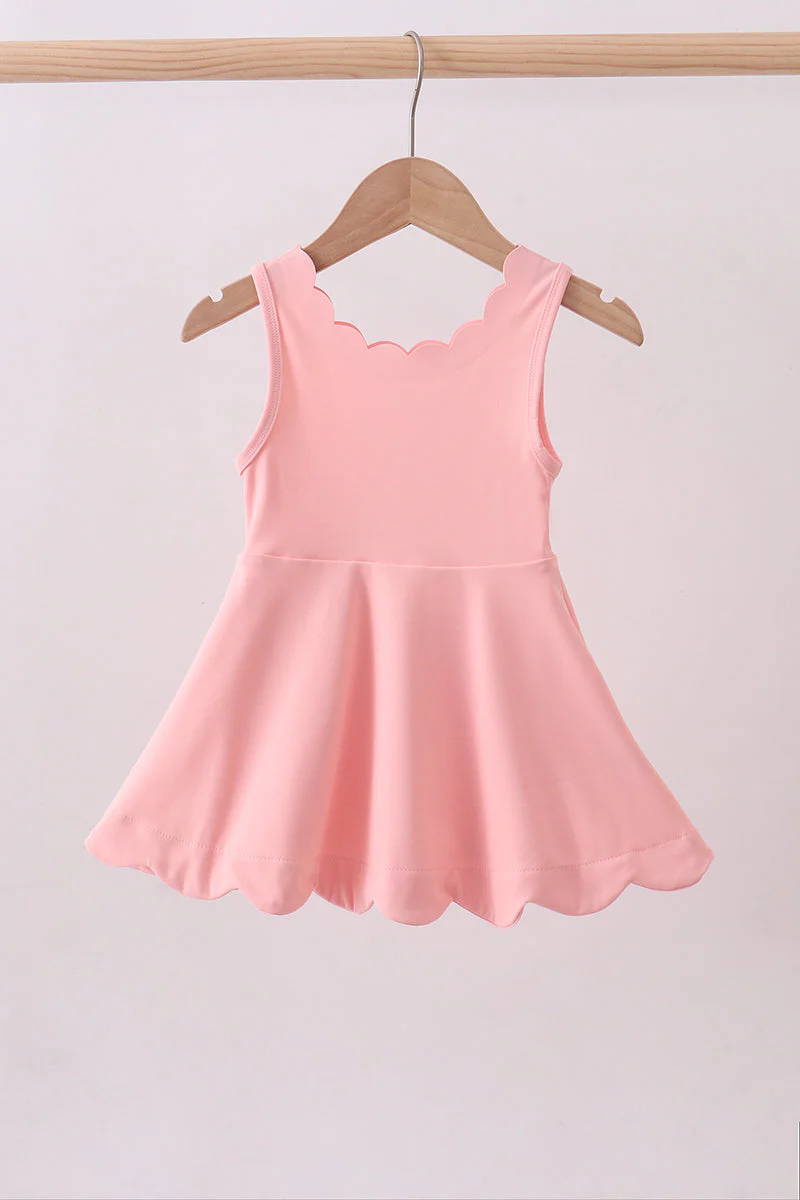 Pink scalloped active mom&me dress - Image 2