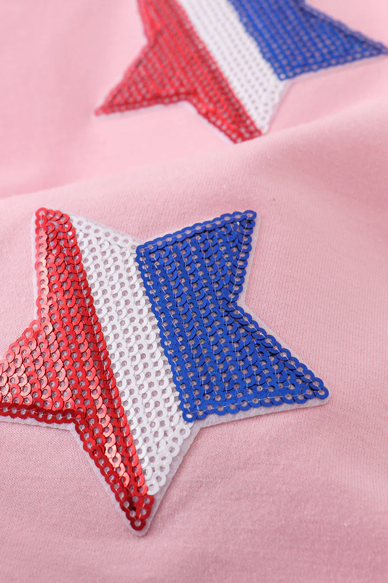 Pink star sequin mom&me top - Image 7