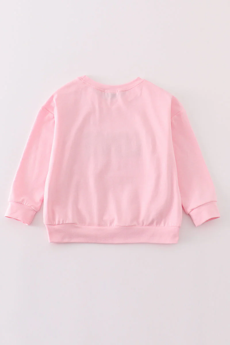 Pink valentine's day love french knot mom&me top - Image 3