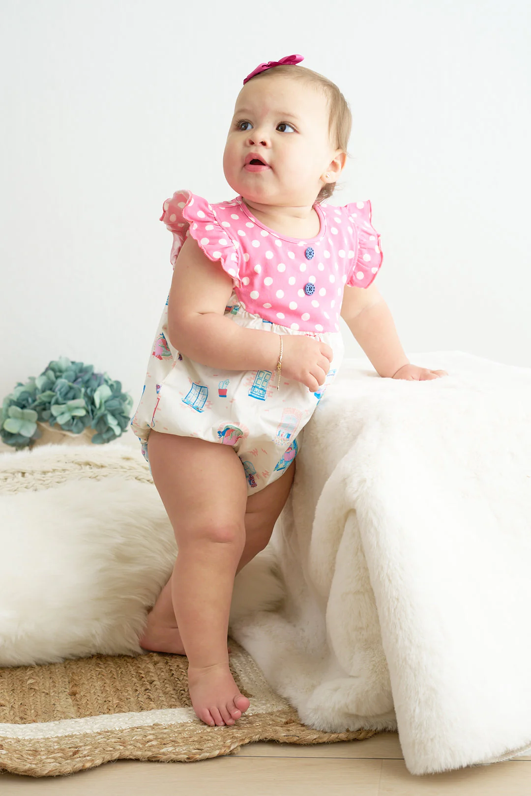 Platinum balcony print dot baby bubble - Image 3