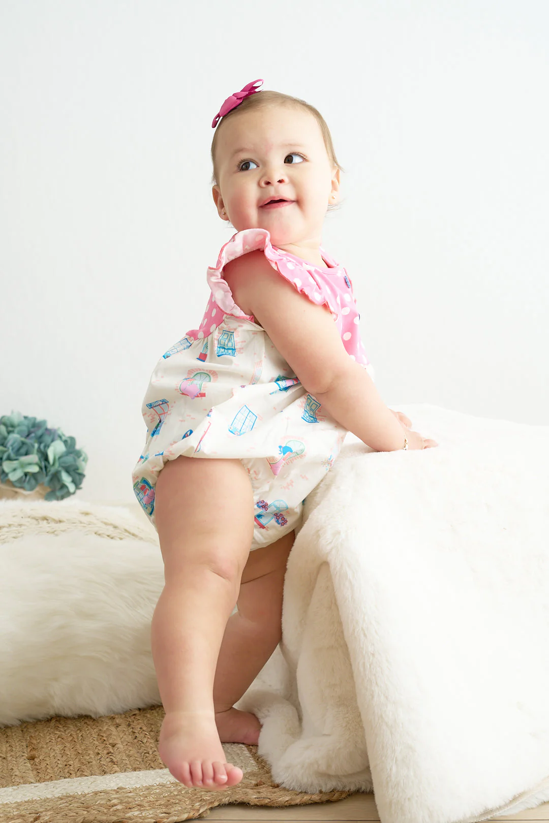 Platinum balcony print dot baby bubble - Image 4