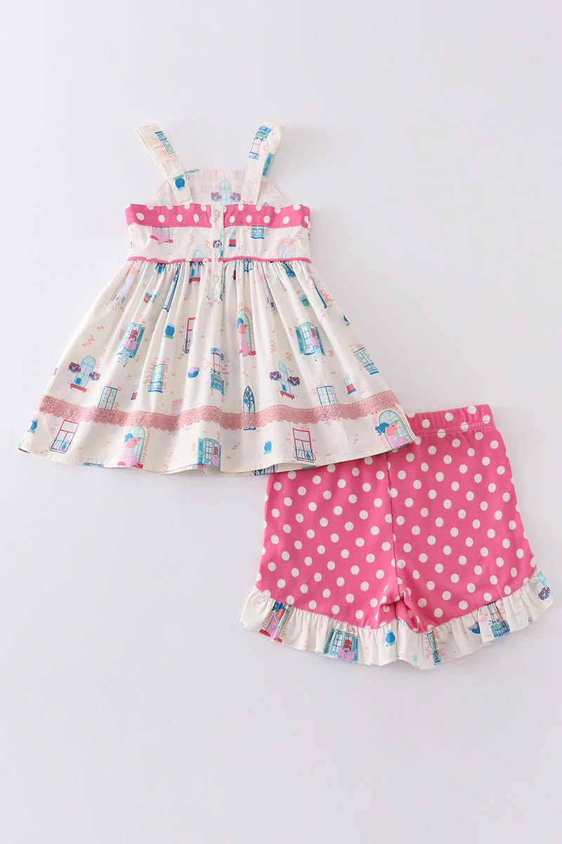 Platinum balcony print strap girl set - Image 12