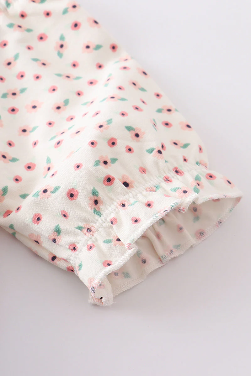 Platinum balloon print floral ruffle girl set - Image 6