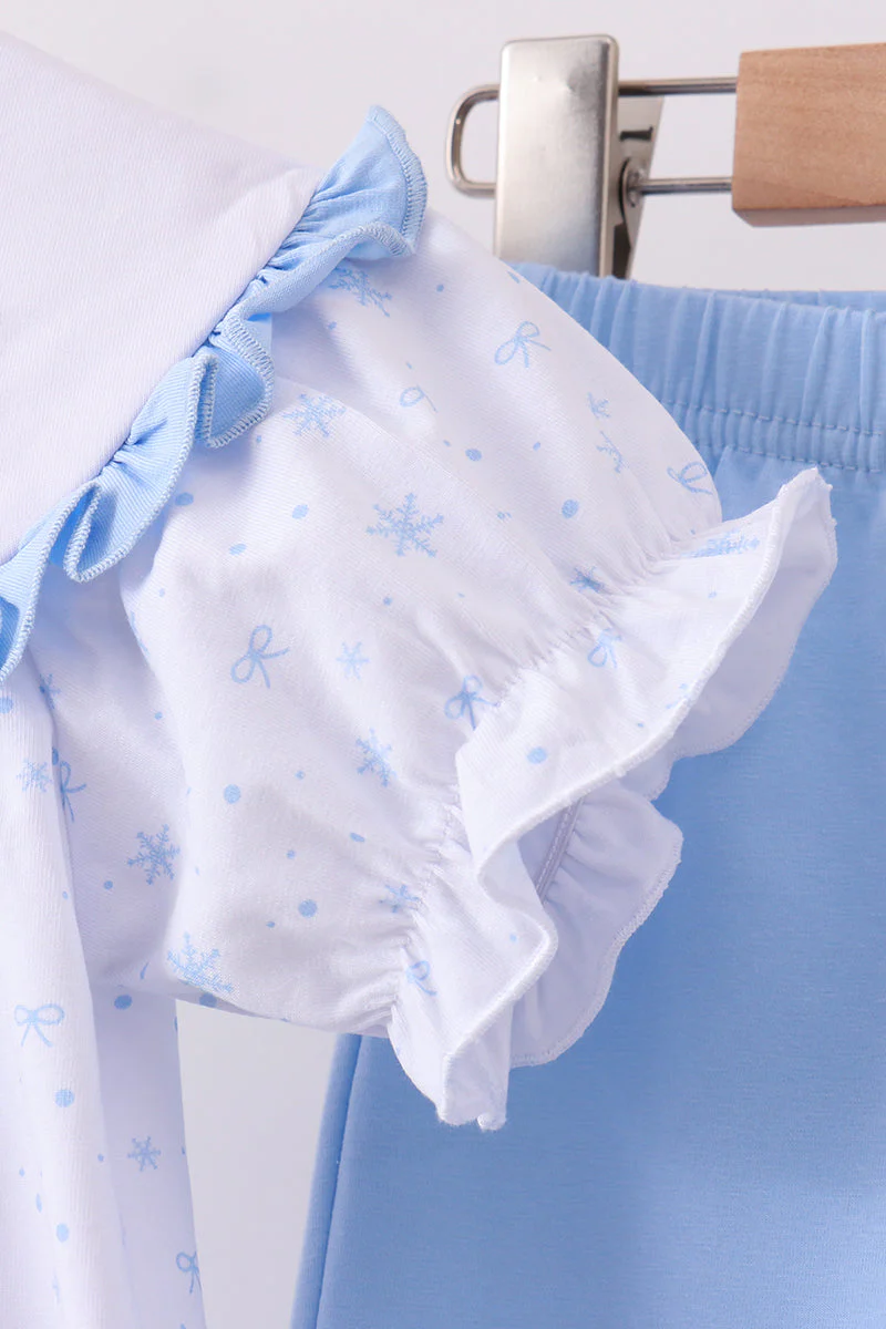 Premium blue snow bow pants set - Image 5