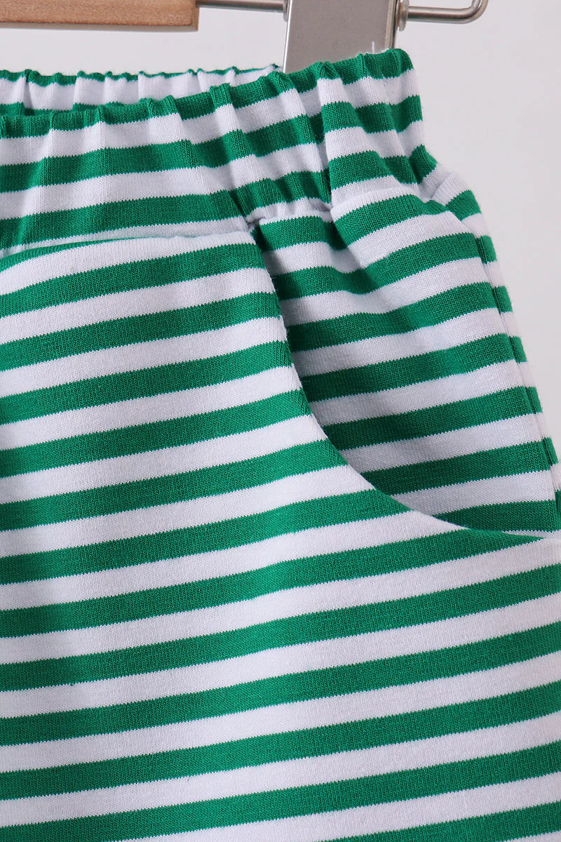 Premium Green&white stripe shorts - Image 3