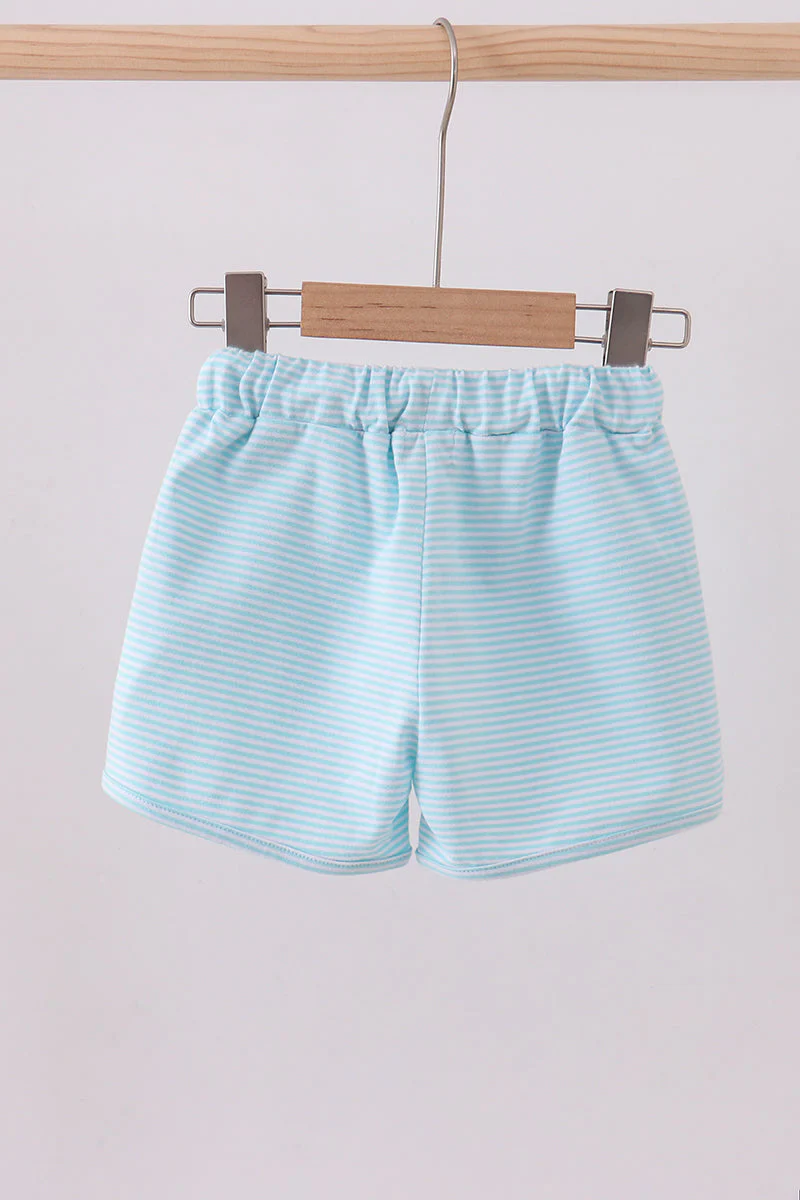 Premium Mint&white stripe drawstring shorts - Image 5