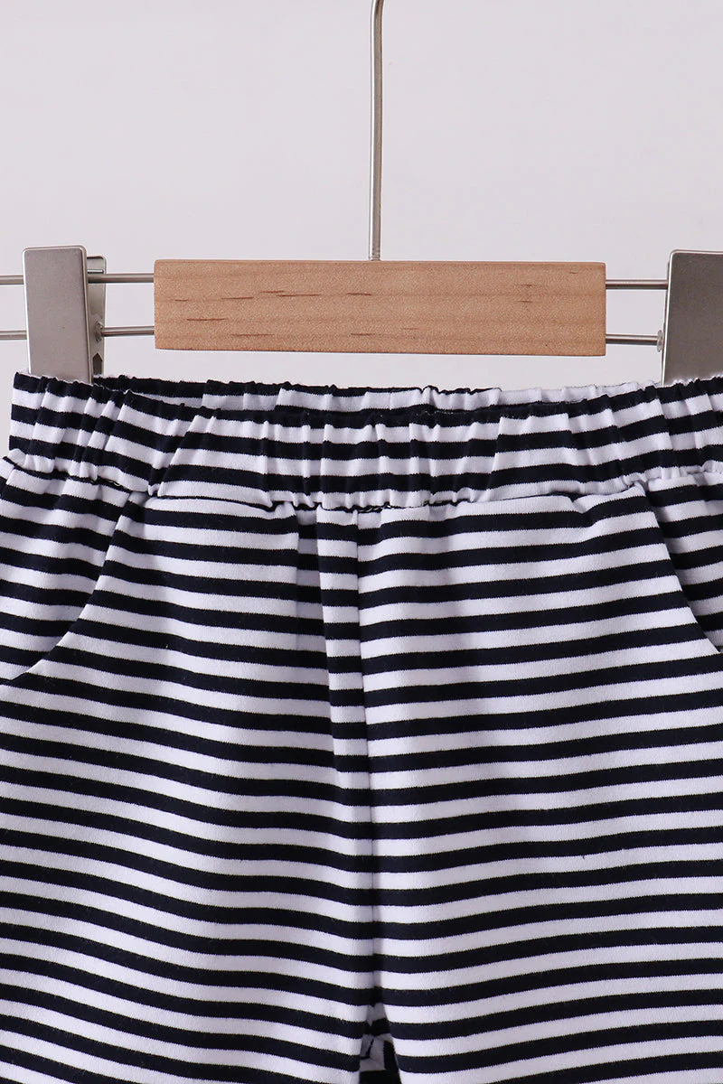Premium Navy&white stripe shorts - Image 3