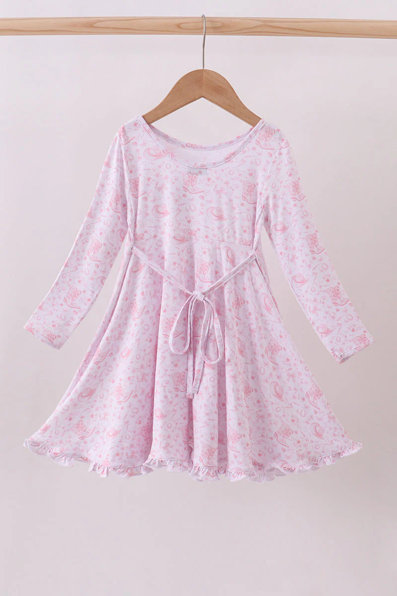 Premium pink boots bamboo dress - Image 6
