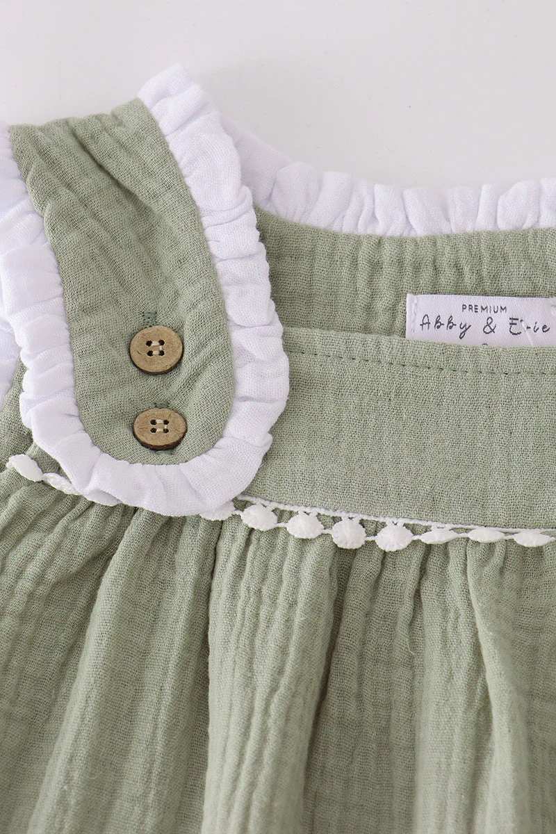 Premium sage ruffle pants set - Image 6