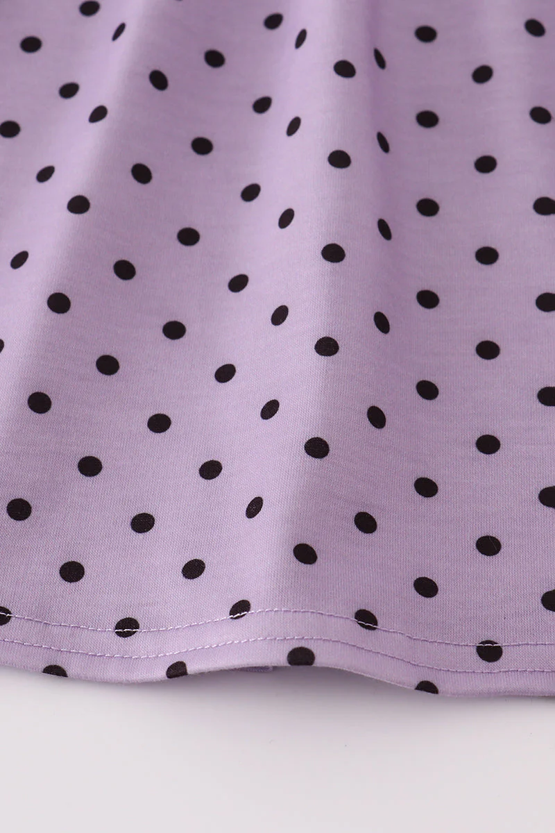 Purple Halloween dot witch embroidery dress - Image 5