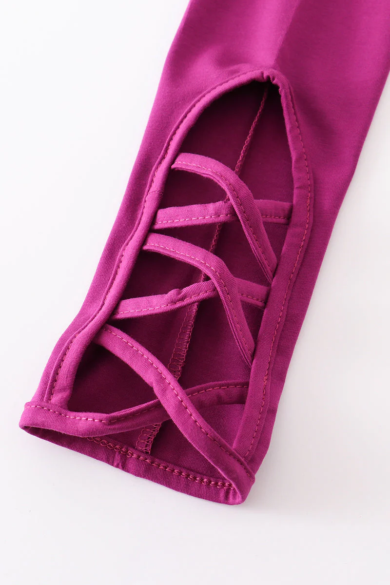 Purple hollow out legging - Image 4