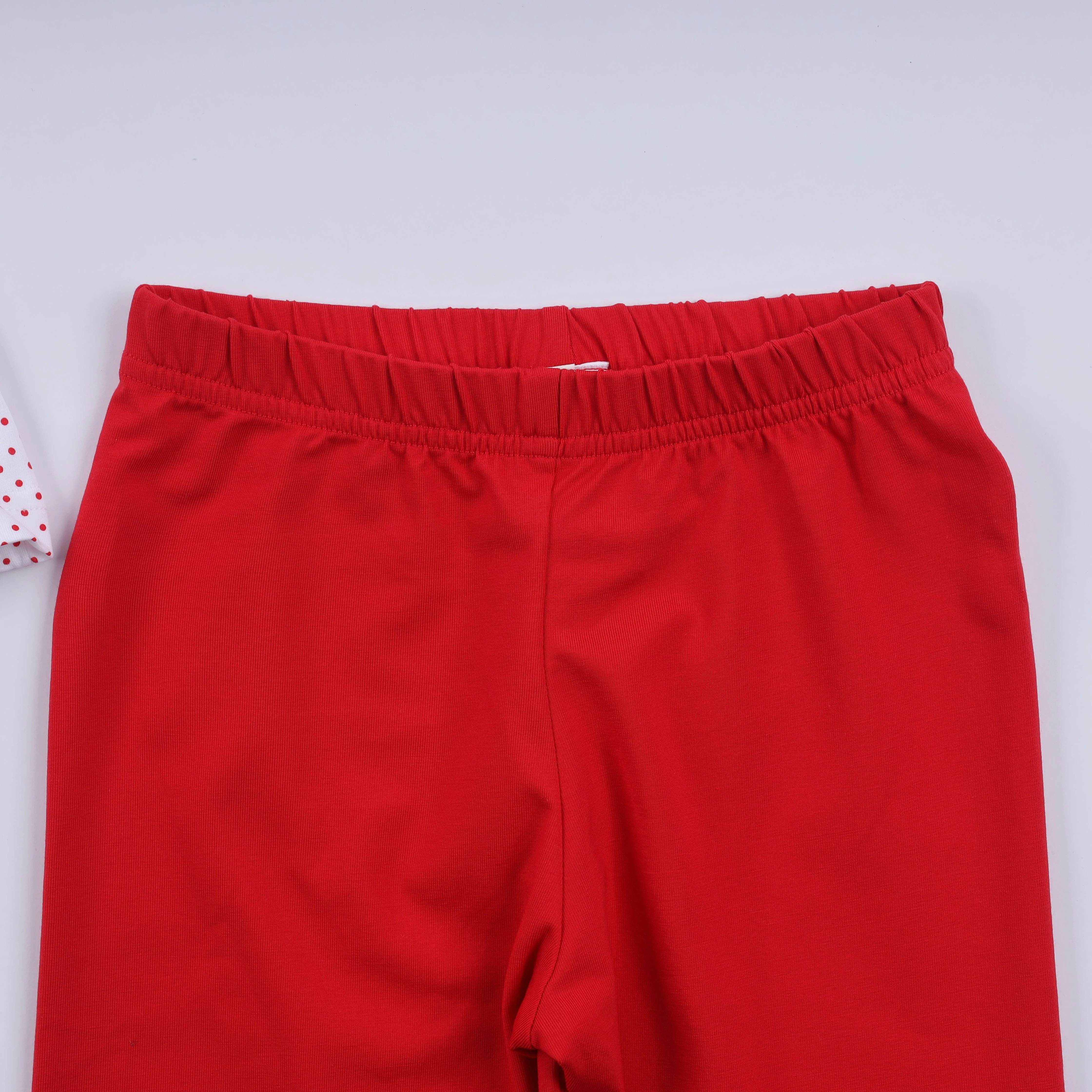 Red gingerbread hand smocked ruffle pants set - Image 5