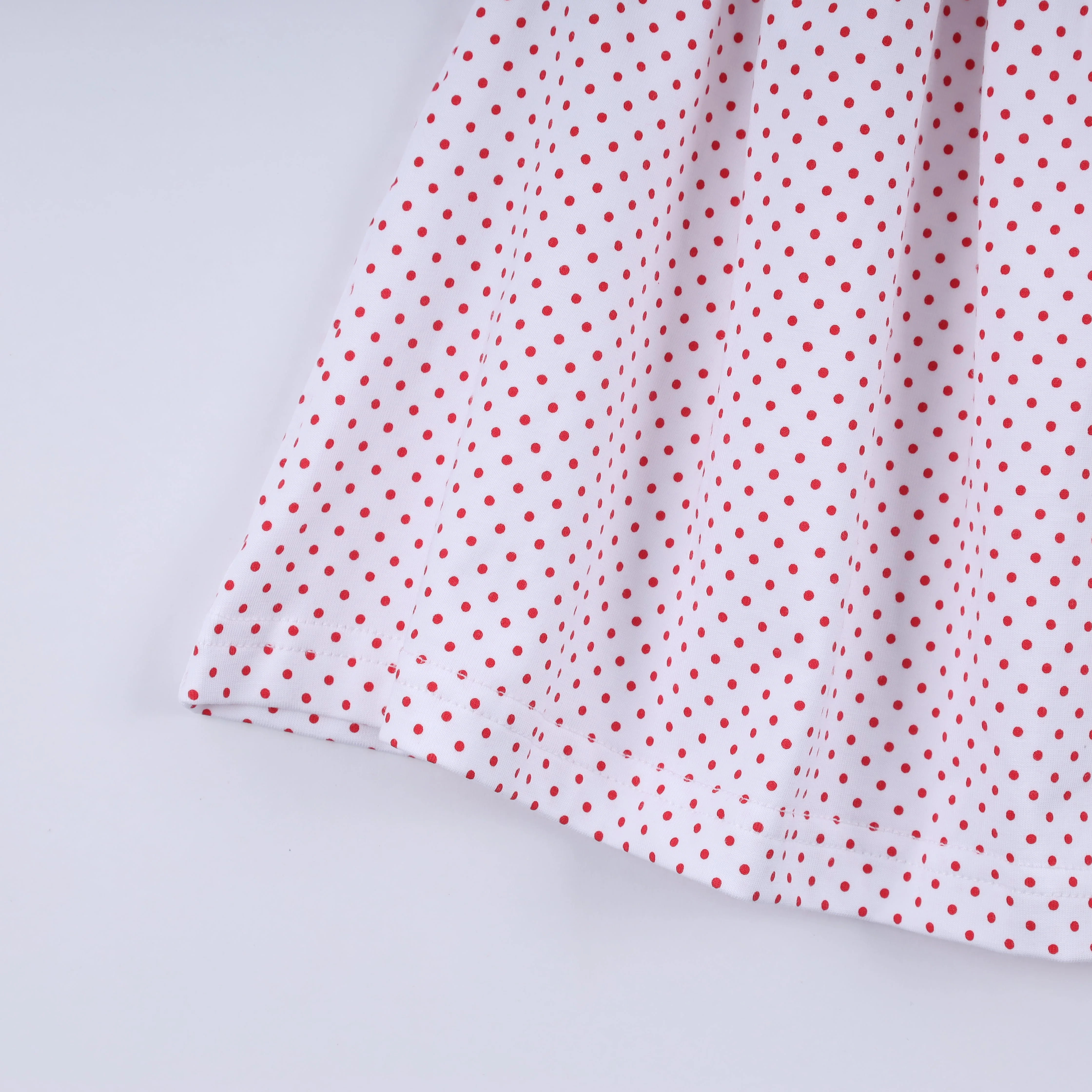 Red gingerbread hand smocked ruffle pants set - Image 7