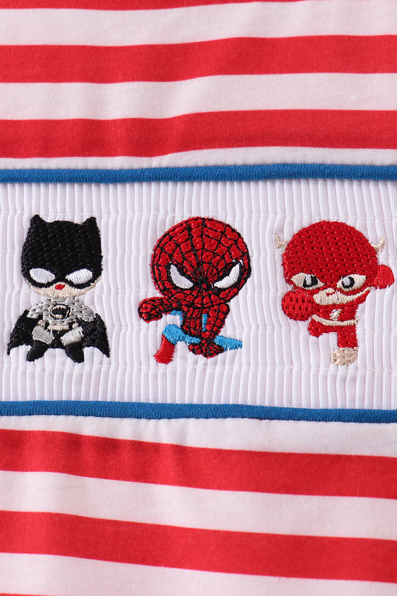 Red stripe character smocked top - Image 2