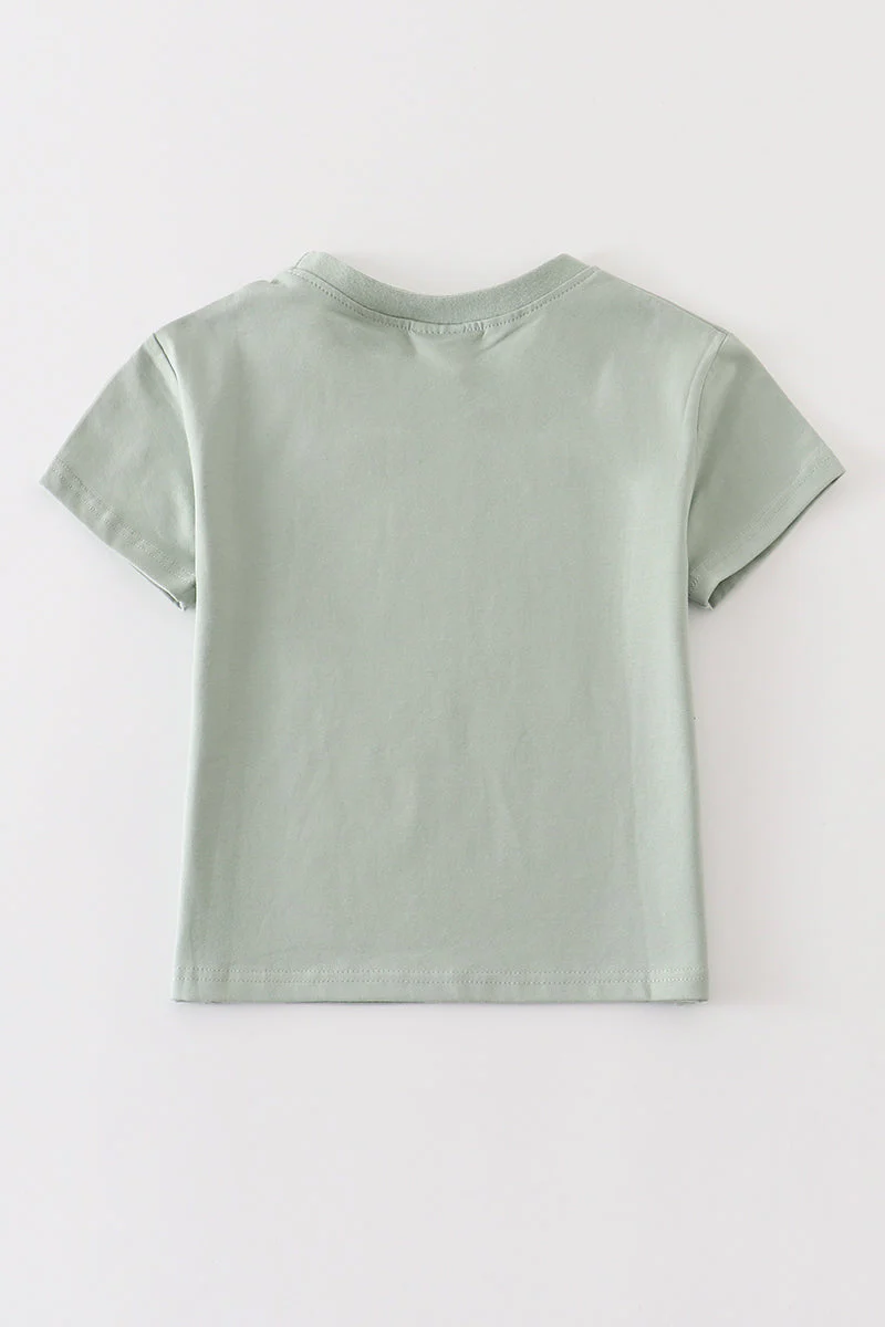 Sage blank basic t-shirt Adult Kids and baby bubble - Image 11