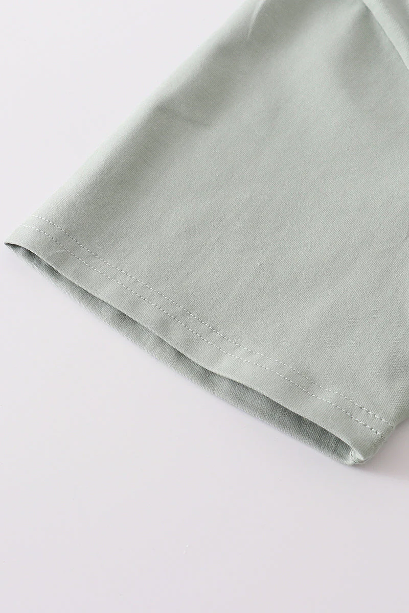 Sage blank basic t-shirt Adult Kids and baby bubble - Image 14