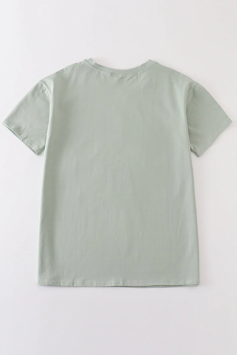 Sage blank basic t-shirt Adult Kids and baby bubble - Image 16