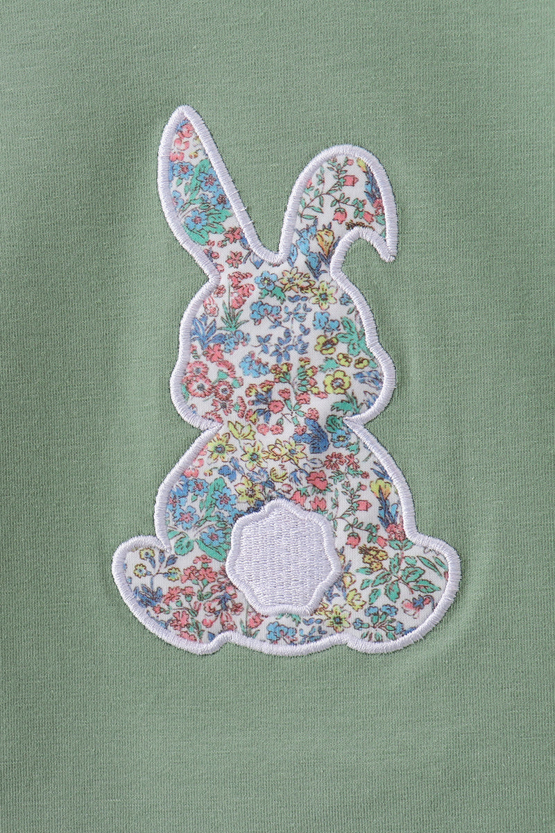 Sage bunny applique bloomer set - Image 3