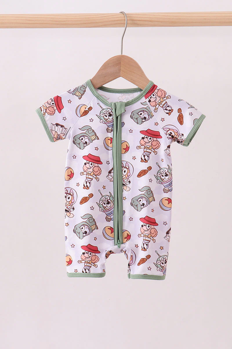 Sage character bamboo romper