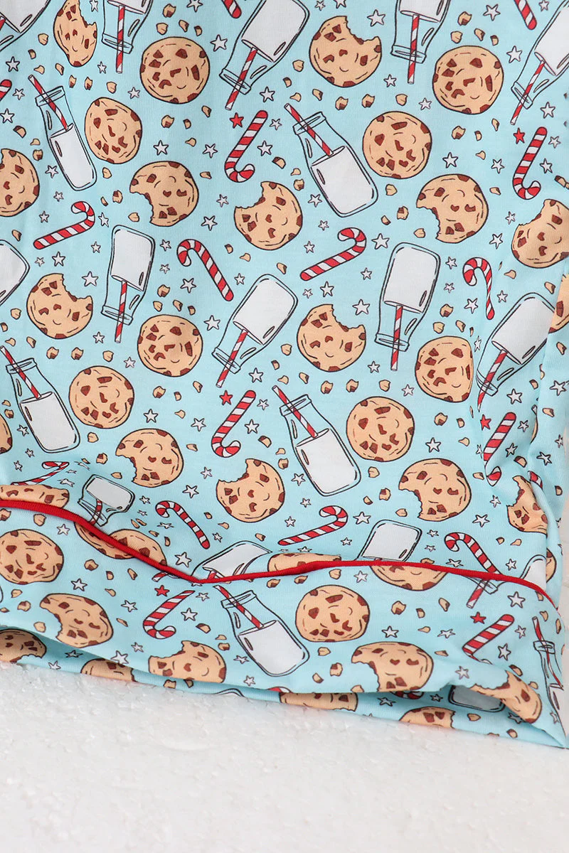 Santa claus cookie print adult pajams set - Image 5