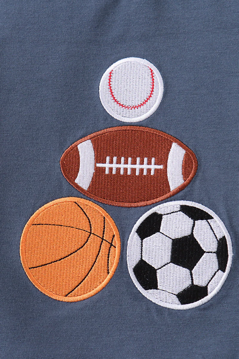 Sports ball embroidery top - Image 3