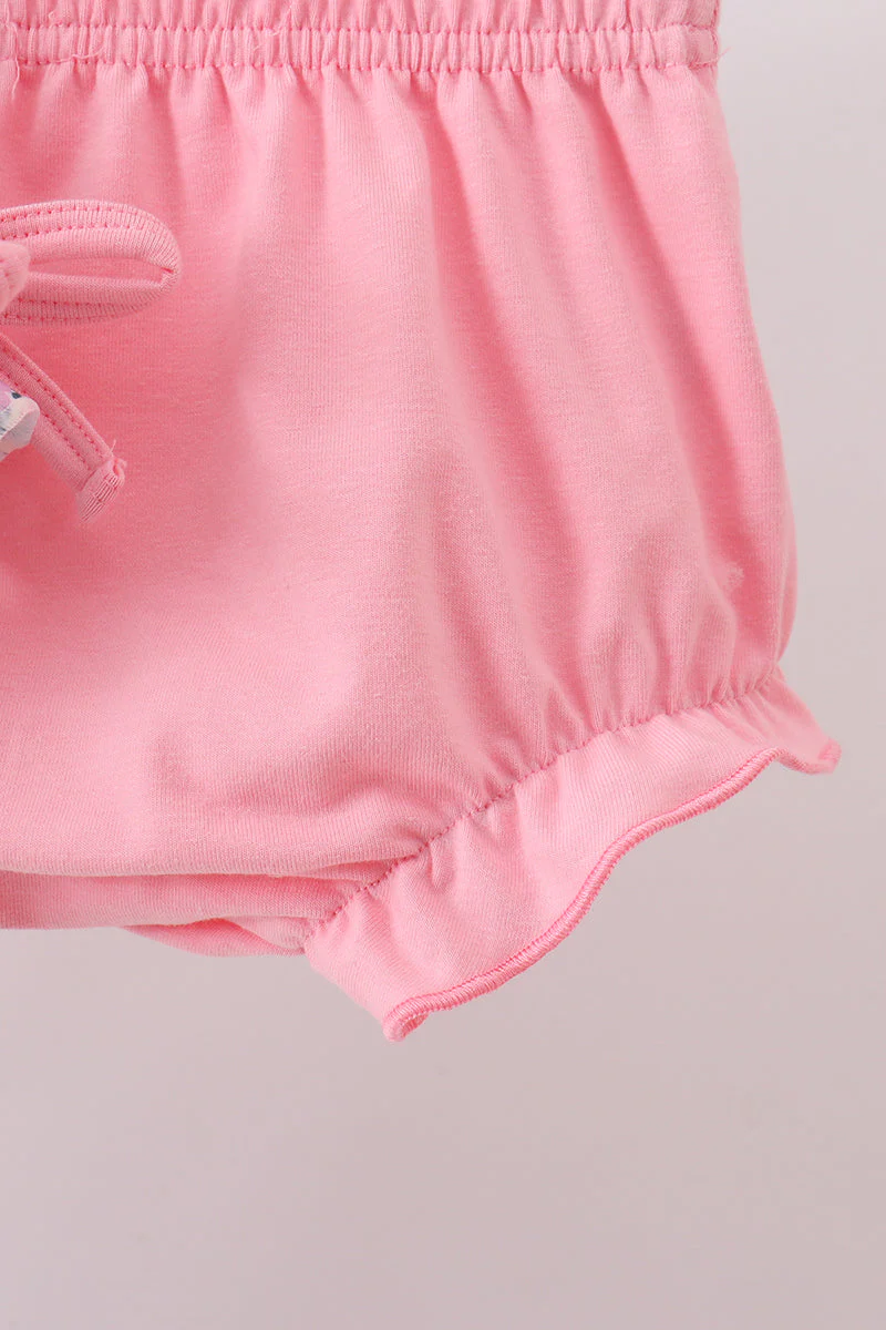 Summer garden smocked ruffle bloomer set - Image 3