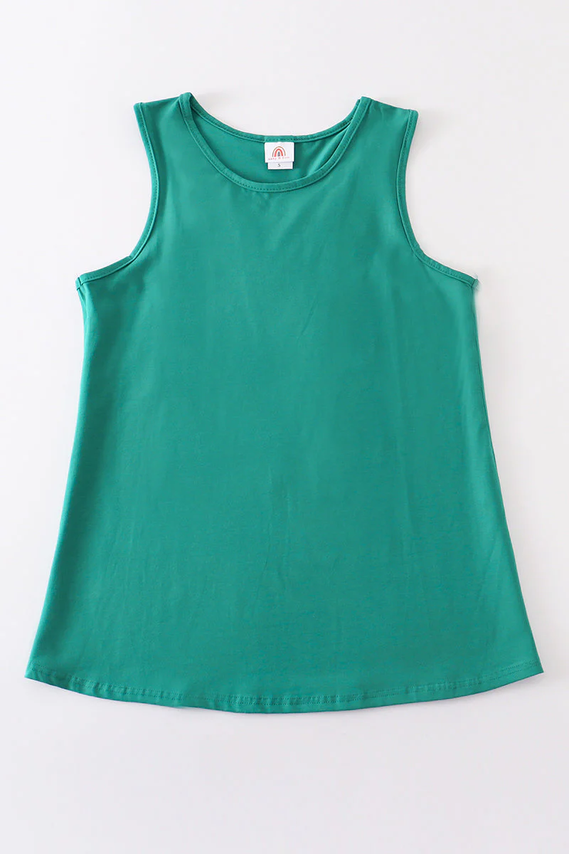 Teal blank basic kids teens adult tank top - Image 11