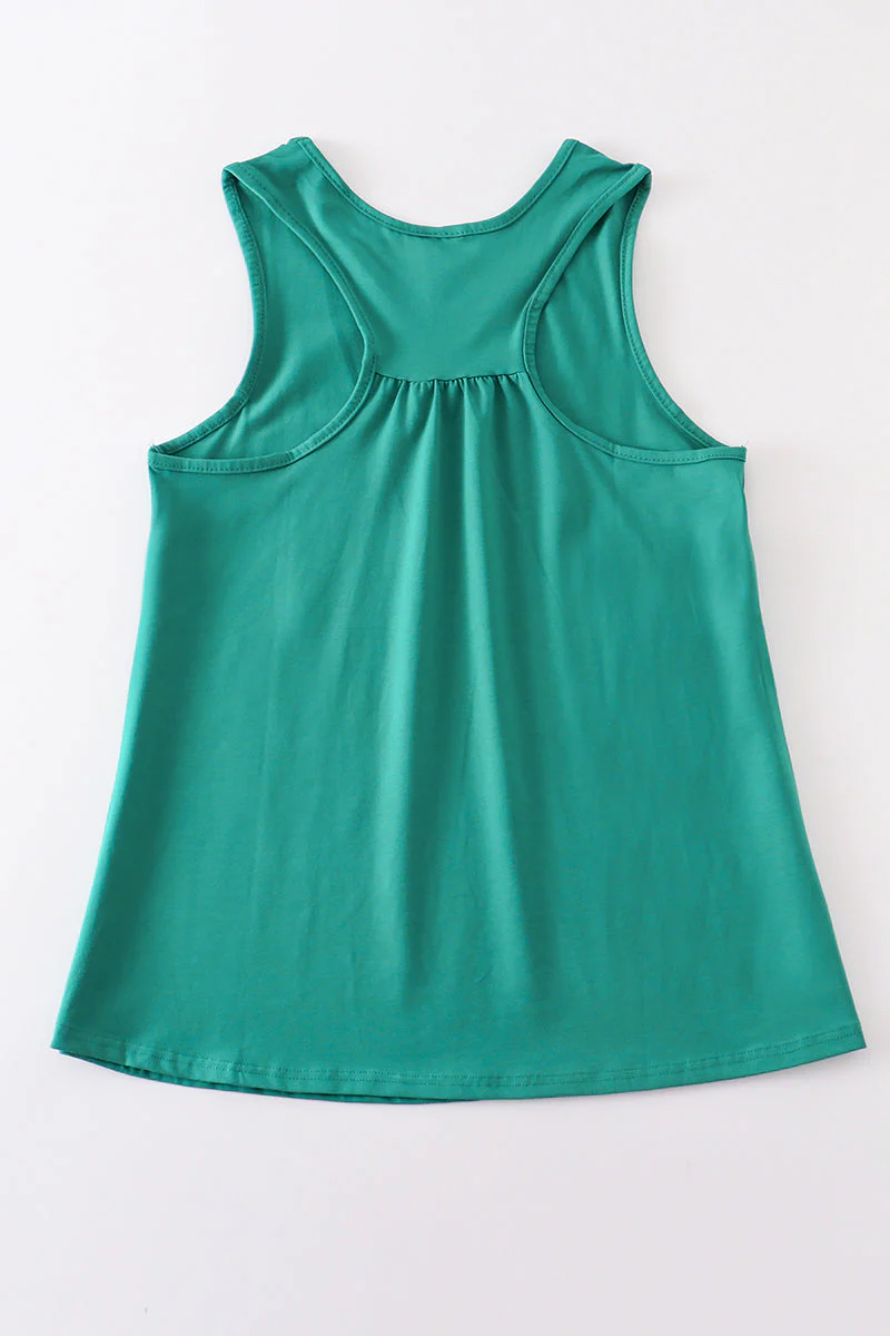 Teal blank basic kids teens adult tank top - Image 13