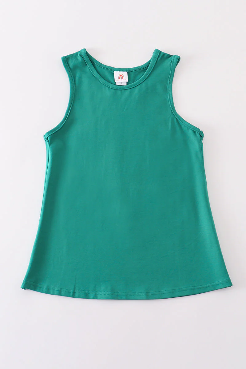 Teal blank basic kids teens adult tank top - Image 6