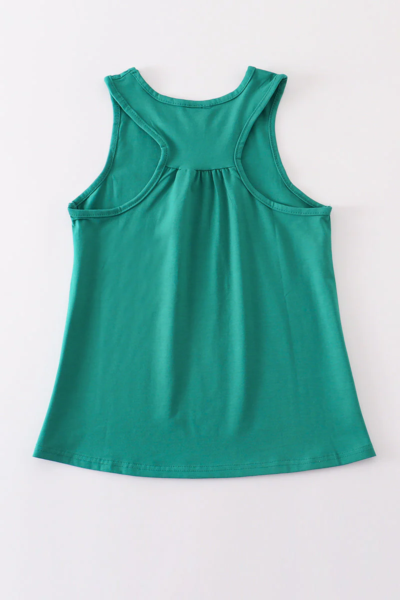 Teal blank basic kids teens adult tank top - Image 9