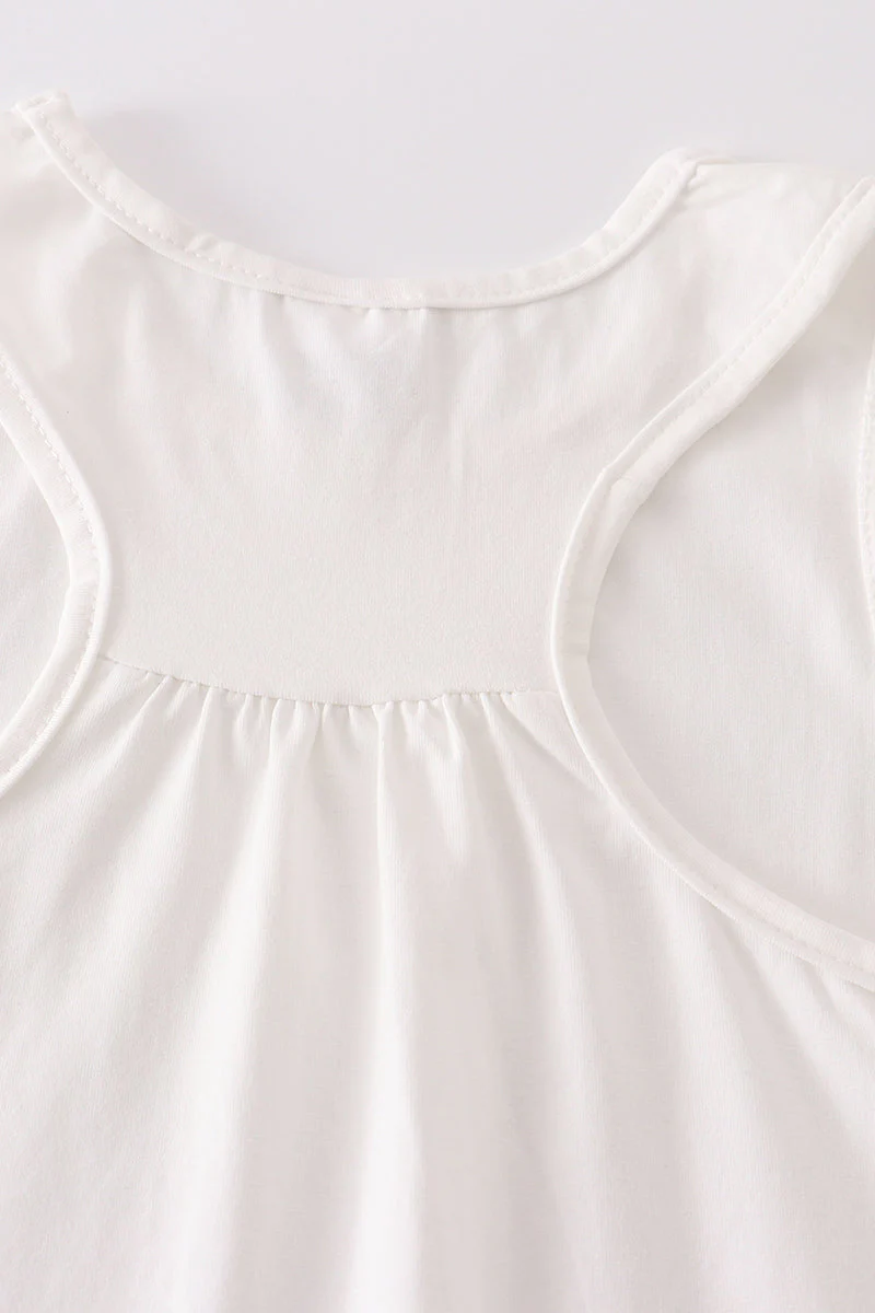 White blank basic kids teens adult tank top - Image 10