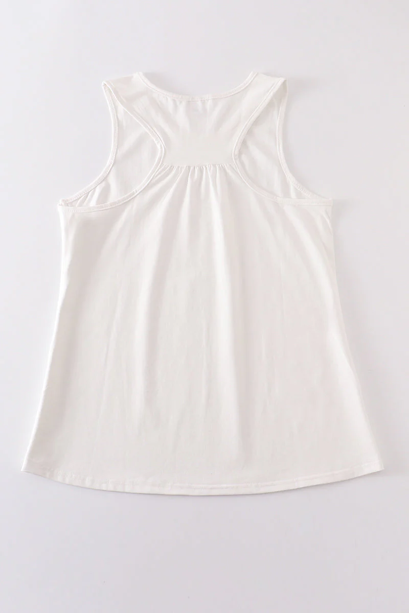 White blank basic kids teens adult tank top - Image 13
